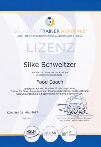 Zertifikat der Deutschen Trainerakademie - Food-Coach